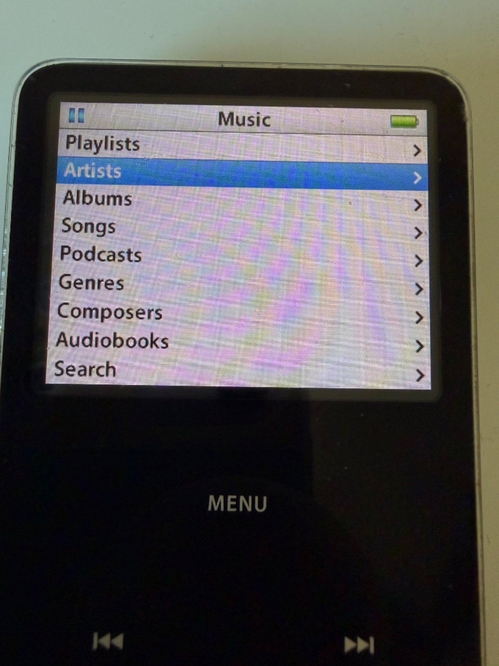 Apple iPod Classic 5.5 Gen 80GB Black (Model A1136) w/charger & camera connector - Picture 5 of 15